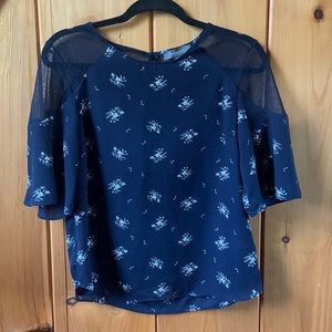 Primark, navy blue top, size 8 (M)